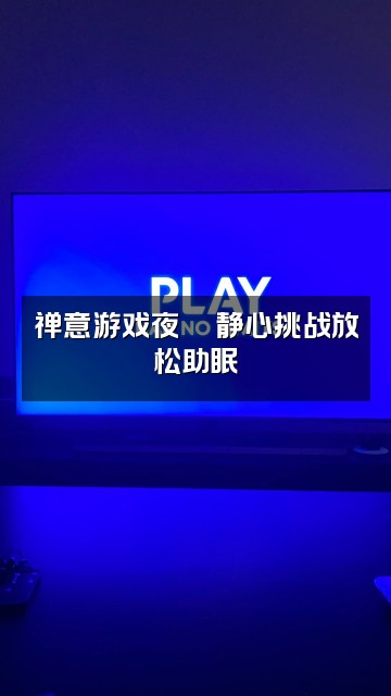 抖音禅音静心助眠视频封面:禅意游戏夜🎮静心挑战放松助眠